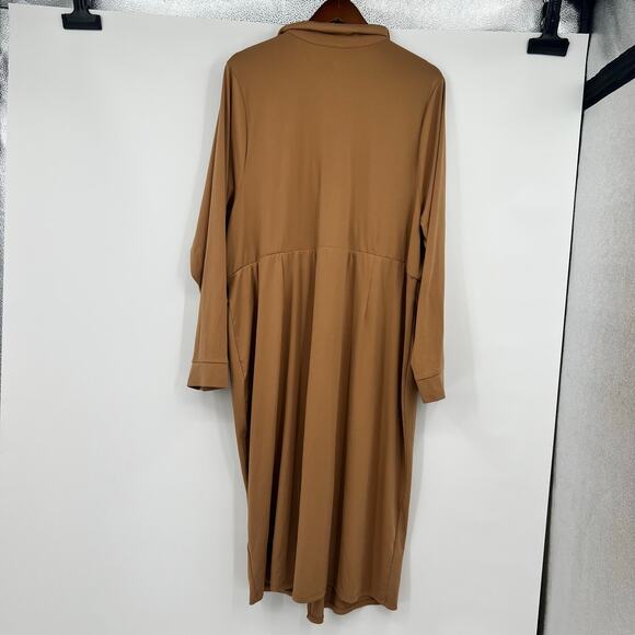 Torrid plus size At The Knee Studio Knit Collared Dress stretch neutral size 4x - Picture 3 of 8